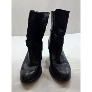 Circa Joan & David Women's Vintage Black Leather‎ High Heel Boots. Size 7.5M